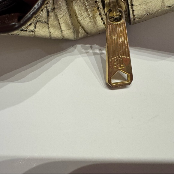 Gold Snakeskin Embossed Wallet by Ralph Lauren - Picture 9 of 11